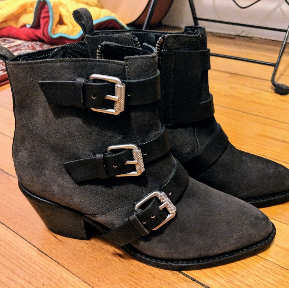 All Saints Suede Ankle Boots